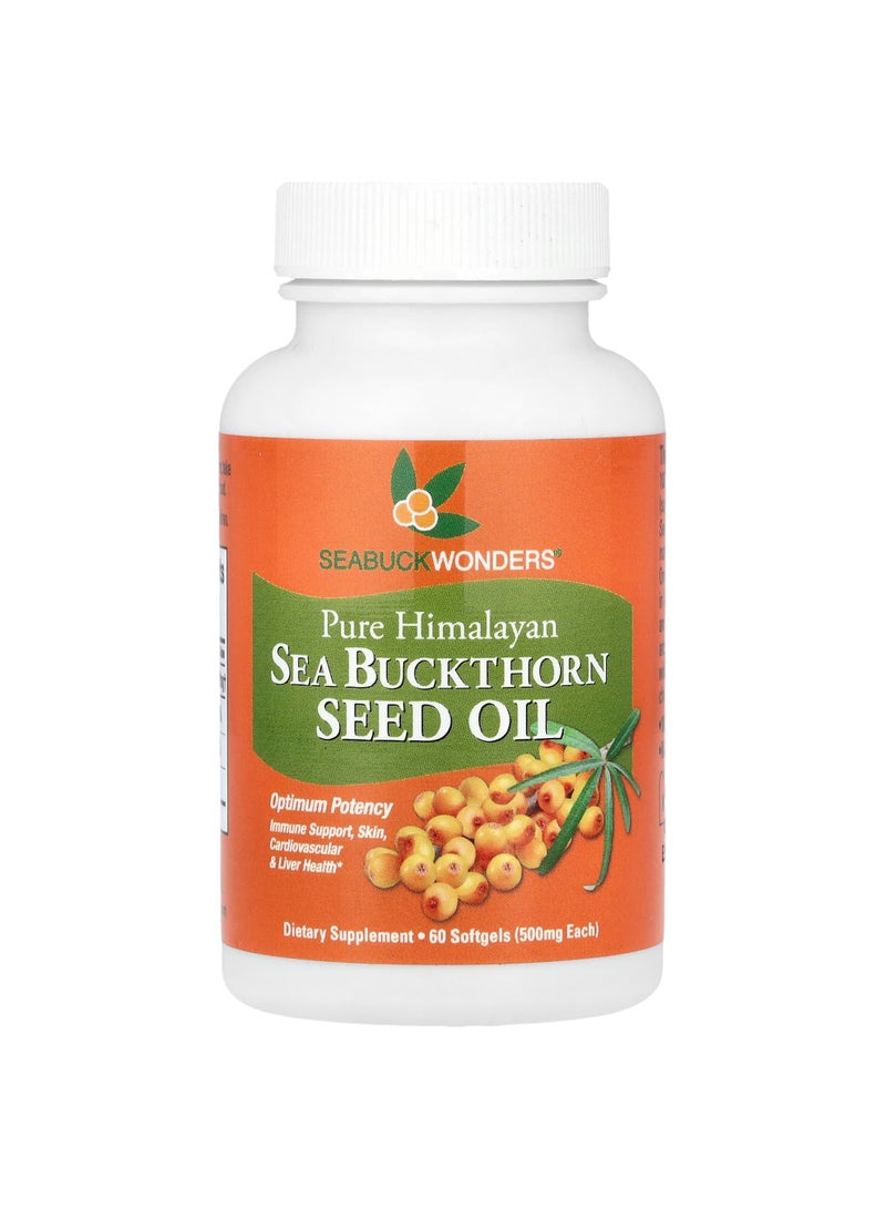 Sea Buckthorn Seed Oil, 60 Softgels (500 mg per Softgel)
